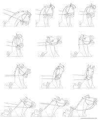 Animation Clean Up Drawings Horse Drawings Art