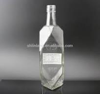 China Shanghai linlang polygon shaped 1 liter glass bottle ...
