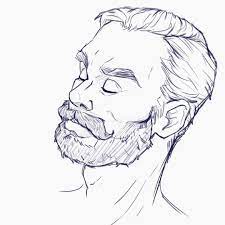 Elena On Instagram Man S Head Draw Drawing Sketching Sketch Sketchbook Digitaldrawing Head Pract Beard Drawing Hand Drawn Portraits Girl Face Drawing