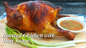 Digoreng kering dengan bumbu bawang ketumbar atau dibuat keripik usus. Roasted Chicken With Thai Sauce Ayam Panggang Oven Dengan Sos Thai Terbaik Youtube