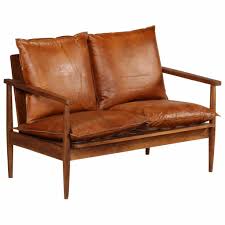2037 ergebnisse für 2 sitzer sofa leder. Vidaxl 2 Sitzer Sofa Leder Mit Akazienholz Kaufland De