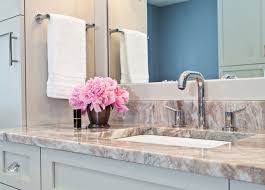 Bathroom remodel vanity toilet tub. Brown Fantasy Ocean Beige Granite Countertop Klassisch Badezimmer Bridgeport Von Kitchen Bath Design Construction Houzz