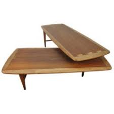Contemporary bonded leather tray top storage ottoman. Swivel Coffee Table By Lane At 1stdibs