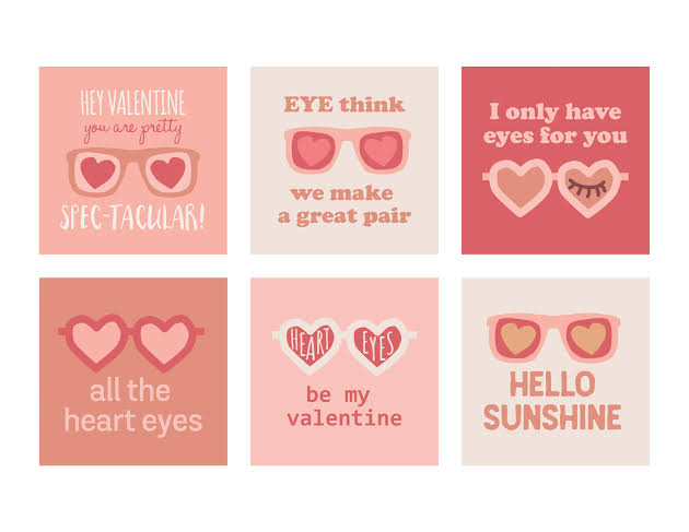 Heart Eyes Printable Valentine Cards - Etsy