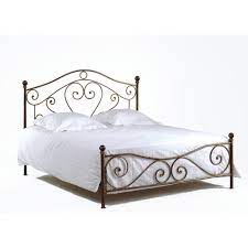 Lit fer forgé blanc 2 personnes. Lit Fer Forge Corinna Blanc Or 90 X 200 Cm Cdiscount Maison