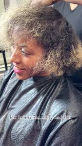 Her hair is fine, curly, and thin so we worked with it, not against it. A  heat-free pixie designed to enhance her natural waves. #HeatFreeStyling  #PixieAndWaves #FineHairPixie #CurlyTexture ...