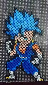 Vegito Fase Dios En Perler Pixel Art Pattern Perler Bead Art Pixel Art Characters