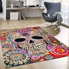 Andere cookies, die den komfort bei benutzung dieser website erhöhen, der direktwerbung dienen oder die interaktion mit anderen websites und. Californiac044 Rot Totenkopf Multicolor Teppich Vimoda Homestyle