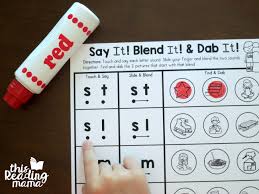 I've been wanting to make a printable like this for a while now. Blend Dab Beginning Blends Worksheets This Reading Mama