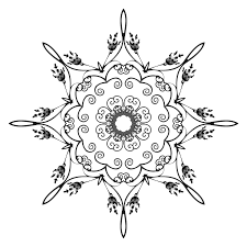 Download Floral Mandala In Black And White Free Svg