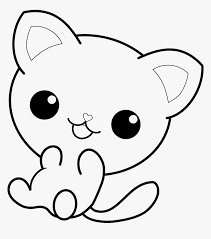 Mama cat playing with her baby cat. Kawaii Kitty Line Art Kawaii Cat Coloring Pages Hd Png Download Transparent Png Image Pngitem