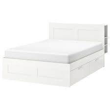 My bed is a king size, so my sections were about 80x40. Brimnes Bed Frame With Storage Headboard White Queen Ikea