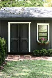 The Shed Paint It Black Hunted Interior Shed Makeover Building A Shed Backyard Shed