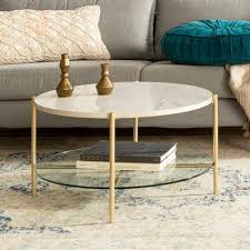 White Faux Marble Gold Round Coffee Table Round Gold Coffee Table Coffee Table Gold Coffee Table