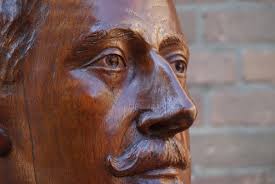 Beautiful Hand Carved Art Deco Era Sculpture of Artist and Designer Chris  De Moor For Sale at 1stDibs