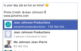 In the caption section, write photo credit: How To Properly Add A Photo Credit On Facebook Jean Johnson Productions