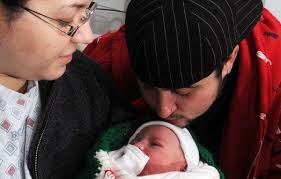 Baby Caspar rings in New Year