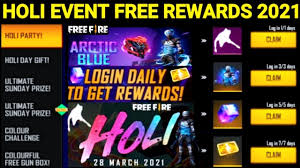 Free fire lives upto its name and fires up their userbase with innovative deals that are too good to be true. Biggest Event Claim Free All Rewards From Holi Event Free Fire New Event Holi Event 2021 Topup Youtube