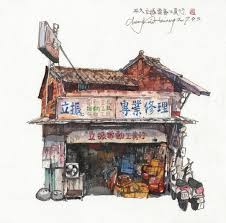 bai viết tren instagram của cheng kai hsiang 鄭開翔 th07 21 2017 luc 2 12am utc building art cool drawings building illustration
