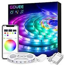 Led Strip Lights Compatible With Alexa Govee Smart Wifi App Control 16 4ft Rgb Light Strip Music Sync 16 Million Led Strip Lighting Led Light Strips Led Lights