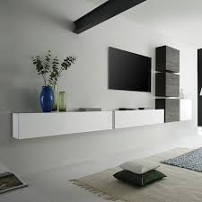 Ensemble Meuble Tv Suspendu Blanc Laque Et Wenge Moderne Carly Ensemble Meuble Tv Meuble Tv Blanc Petit Meuble Tv