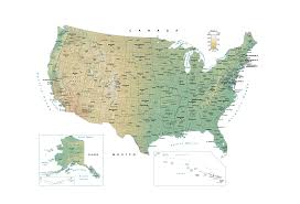 Mountains, rivers, river valleys, deserts and lakes are spectacularly depicted. Map Of Usa United States Of America Gis Geography