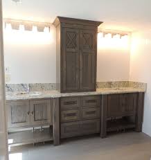 How To Choose The Vanity Furniture Compact Furniture Style Bathroom Vanity In White Oa White Bathroom Cabinets Gray Stained Cabinets Bathroom Furniture Vanity