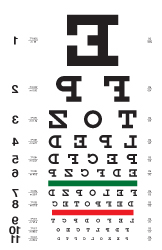 Mirror Image Eye Chart
