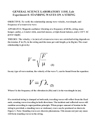 Click on these links for video if the standing wave in the pipe is 17 cm long, what is the wavelength and frequency of the fundamental. Standing Waves On A String Lab