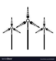 wind turbine station icon simple style