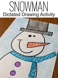 Snowman Activities Snowman Directed Drawing Activities For Elementary Students Or Kids Drawing Activities Snowmen Activities Directed Drawing Kindergarten