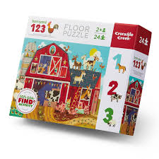Smart, easy and fun crossword puzzles to get your day started with a smile. Barnyard 123 Floor Puzzle E L Puzzles 24pc Crocodile Creek