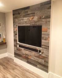 Reclaimed Weathered Wood Farm House Living Room Living Room Tv Wall Tv Wall Design The perfect example, that defines these words is the kristen tv wall unit at wooden street will save you a great deal of space.