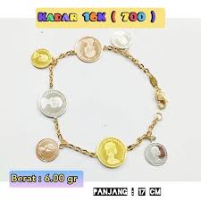 Warna juga bisa kamu perhatikan untuk mengetahui cara membedakan semakin tinggi kadar karatnya, akan makin lebih juga emasnya. Beli Restock Perhiasan Gelang Rantai Dolar Dollar Emas 3 Warna Warni Kadar 70 16 Karat 700 Seetracker Indonesia