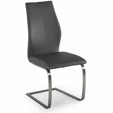 Whether your space is formal or casual, explore kitchen chair styles that make a statement in your home. Irma Modern Grey Faux Leather Dining Chair On Brushed Steel Cantilever Legs