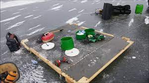 Ice huts by richard johnson · miss moss. Hard Floor For Ice Fishing Tent Youtube