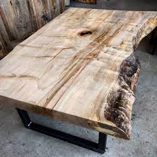 Figured Ambrosia Maple Live Edge Coffee Table This Was A Stunning Piece Of Live Edge Perf Reclaimed Wood Coffee Table Live Edge Coffee Table Coffee Table Wood