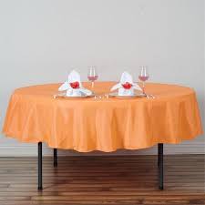 90 Orange Polyester Round Tablecloth Round Tablecloth Table Cloth Orange Table