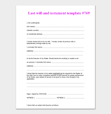 This last will and testament example is a basic document that outlines modest personal belongings of any individual. Free 17 Last Will And Testament Forms Templates Word Pdf