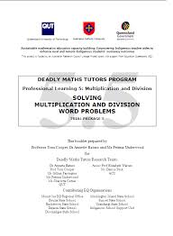 Once your students have been introduced to the basic concepts of multiplication and division, you can use this lesson plan to show how they can use 3.oa.3 operations and algebraic thinking: Https Research Qut Edu Au Ydc Wp Content Uploads Sites 181 2017 11 Pl5 Multiplication And Division Booklet 5 5 Pdf