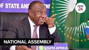 He finishes off by saying may god bless south africa. Watch Live President Cyril Ramaphosa To Answer Questions In Parliament Youtube