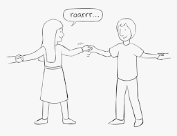 Two people holding hands drawing. Back Two People Holding Hands Playing Fun Circle Game Line Art Hd Png Download Transparent Png Image Pngitem