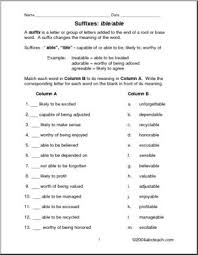 Suffixes Ible Able Rules And Practice I Abcteach Com