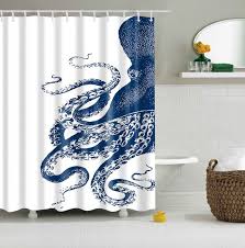 13 99 Custom Shower Curtain Octopus Kraken Design Bathroom Waterproof Fabric 60 X72 Vinyl Shower Curtains Shower Curtain Polyester Nautical Shower Curtains