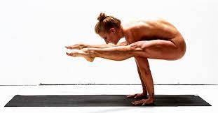 Women naked doing yoga