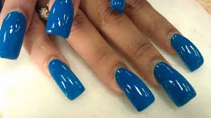 Black acrylic nails aren't just gothic. Dark Blue Long Acrylic Nails Nail And Manicure Trends