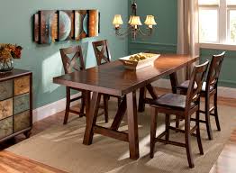 Royce 5 Pc Counter Height Dining Set Counter Height Dining Table Set Brown Wood Dining Table Bar Height Dining Table
