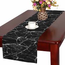 A black minimalist kitchen with sleek cabinets. Yusdecor Black Marble Batik Stone Abstract Lines Table Runner Home Decor For Home Kitchen Dining Wedding Party 16x72 Inch Walmart Canada