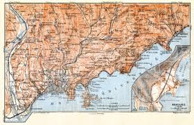 Region list of monaco with capital and administrative centers are marked. Old Map Of The Vicinity Of Nice And Menton With Monaco And Monte Carlo In 1900 Buy Vintage Map Replica Poster Print Or Download Picture