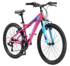 mongoose girls silva mountain bicycle pink 24 wheel 13 small frame size mountain bike girls bicycle mountain bicycle